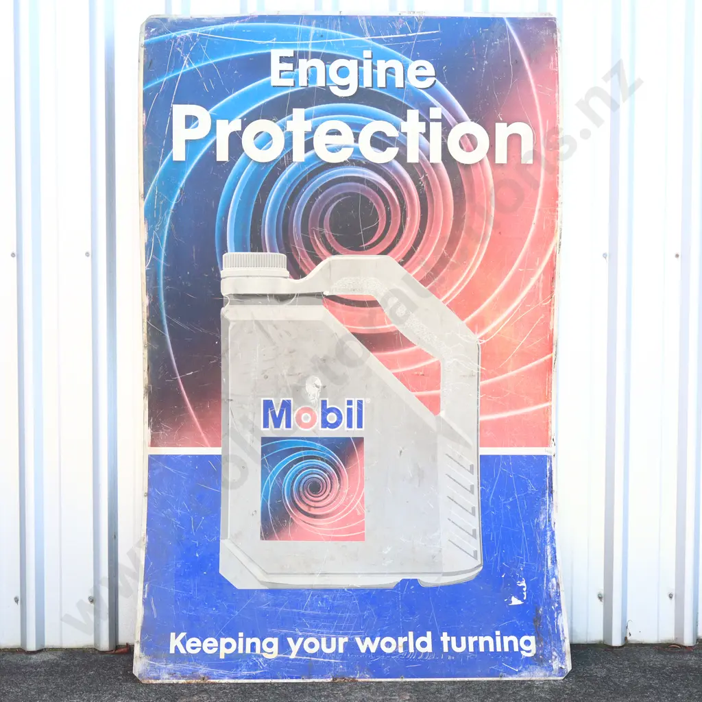 Mobil Engine Protect Tin Sign Image 1++