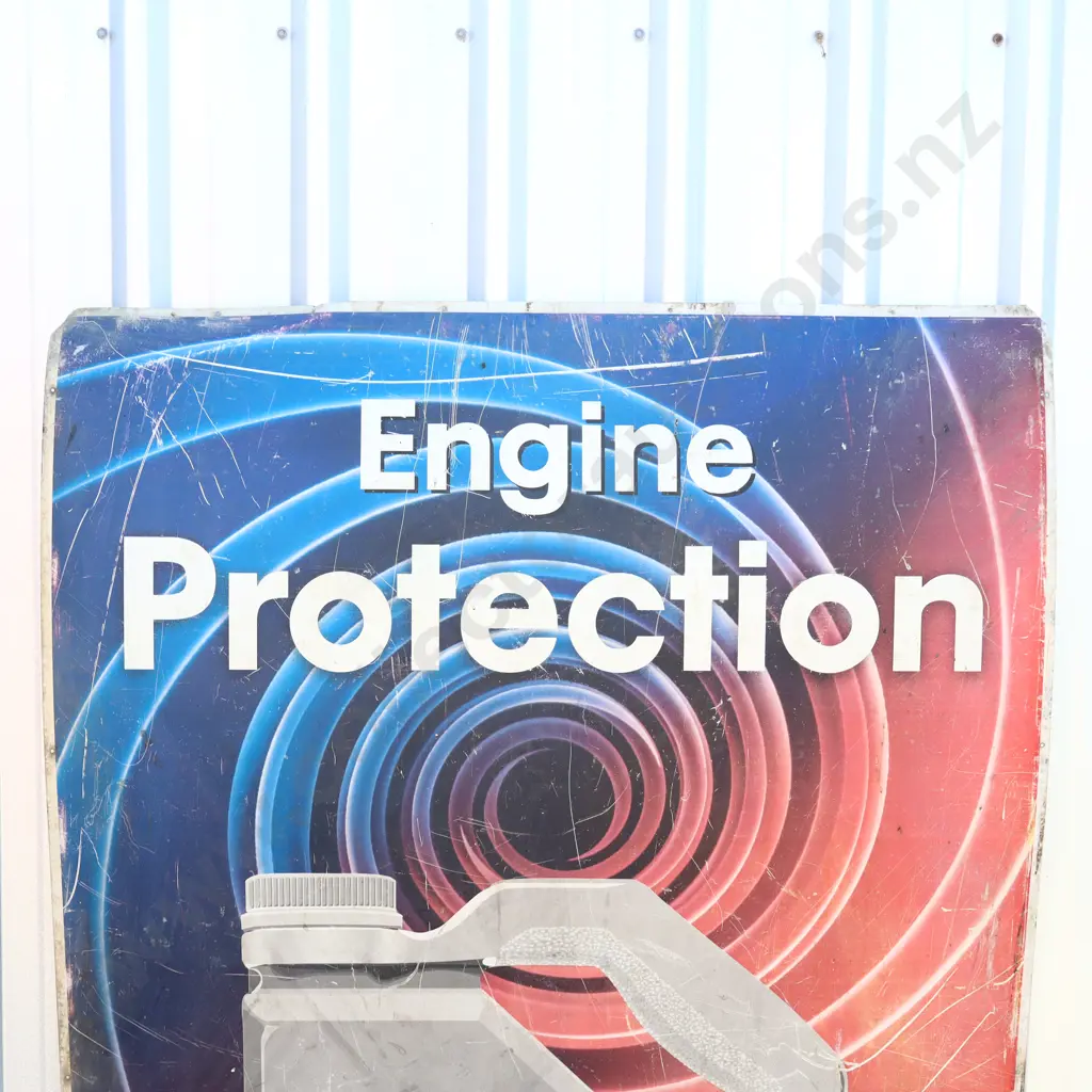 Mobil Engine Protect Tin Sign Image 1++
