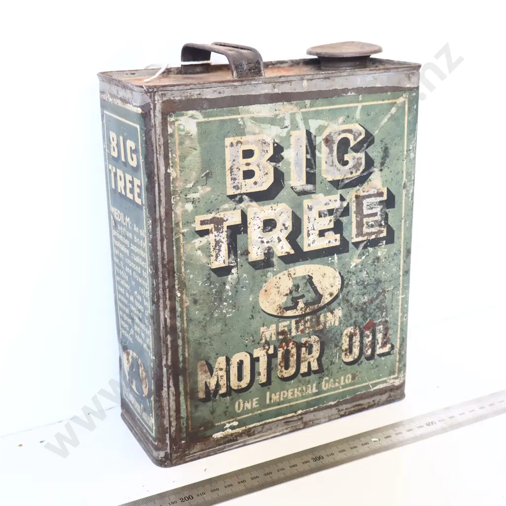 Big Tree Medium Motor Oil Tin – 1 Gallon Image 1++