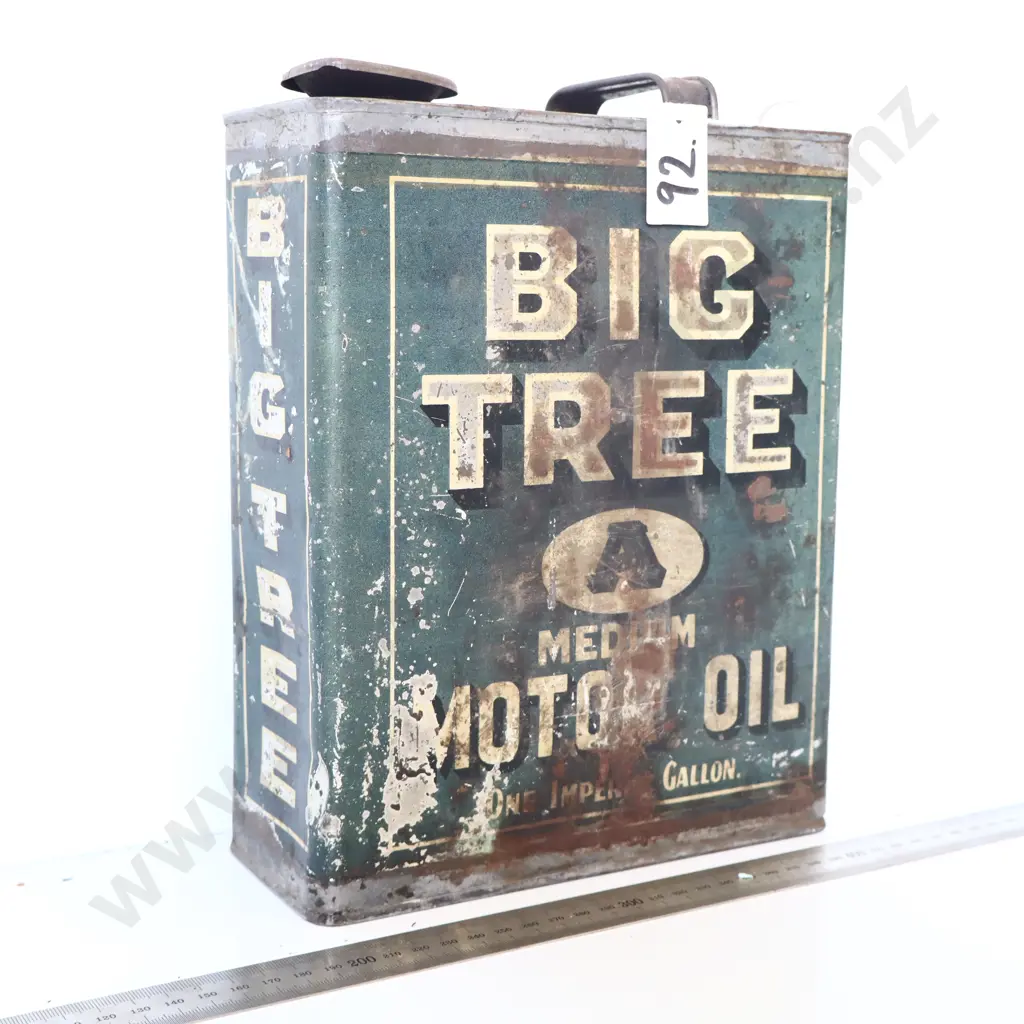 Big Tree Medium Motor Oil Tin – 1 Gallon Image 1++