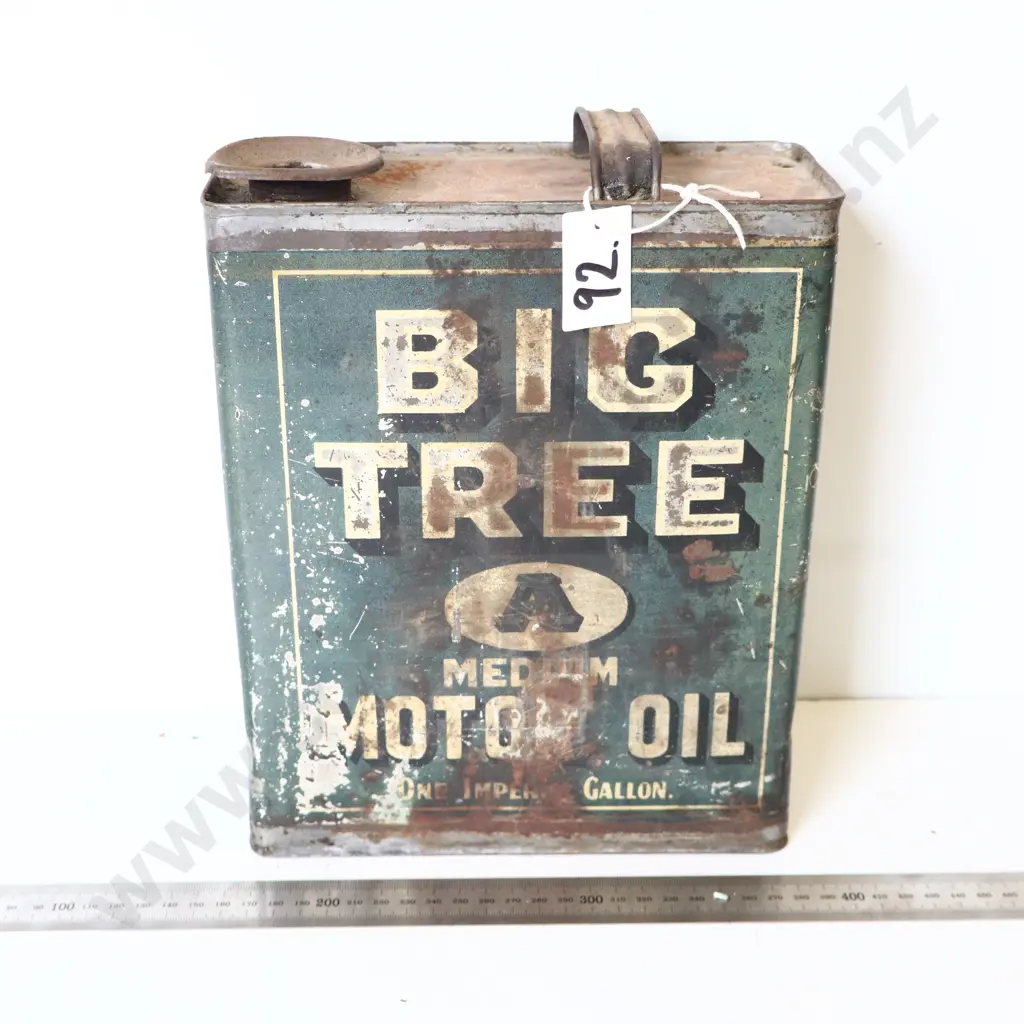 Big Tree Medium Motor Oil Tin – 1 Gallon Image 1++
