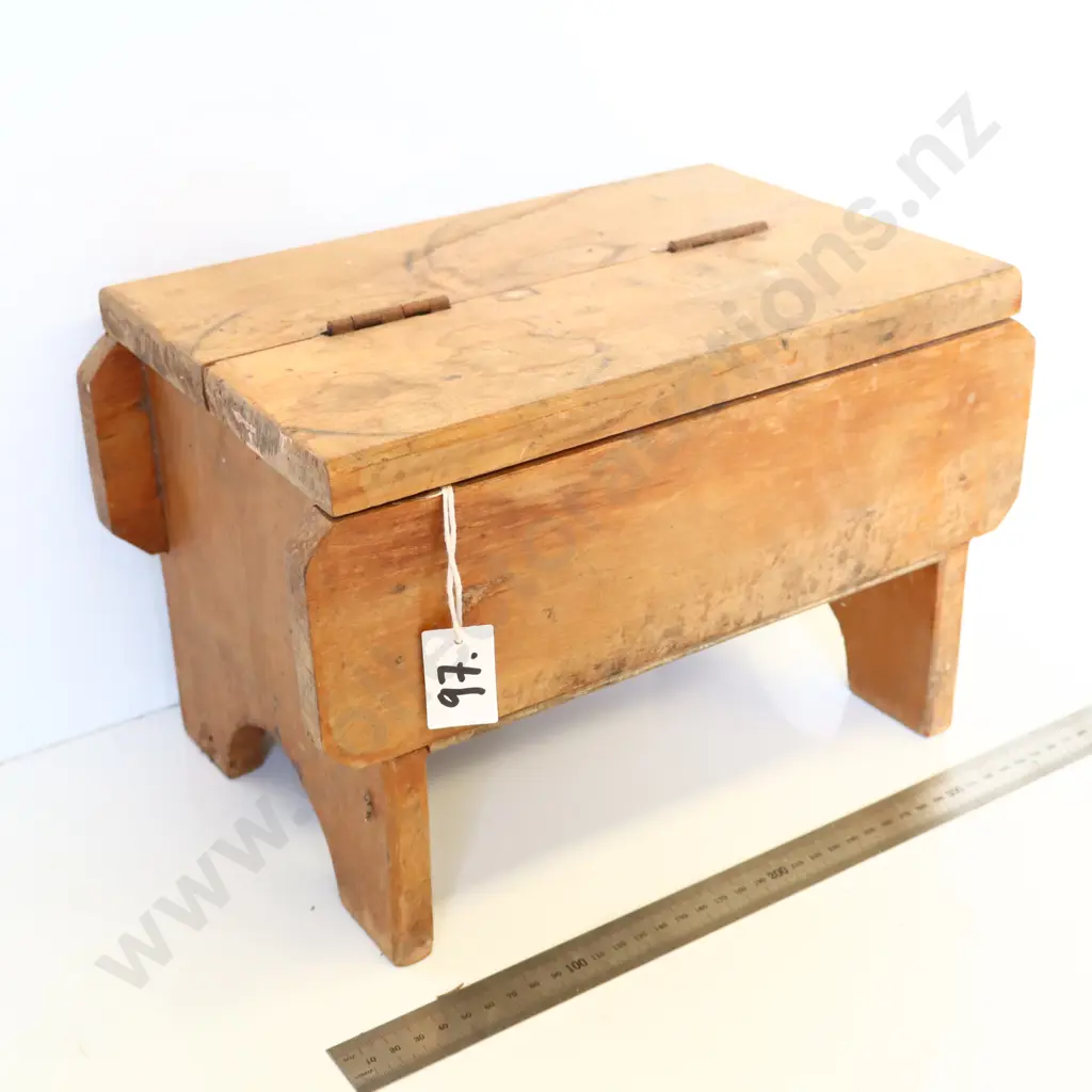 Vintage Wooden Boot Cleaning Box with Brushes Image 1++