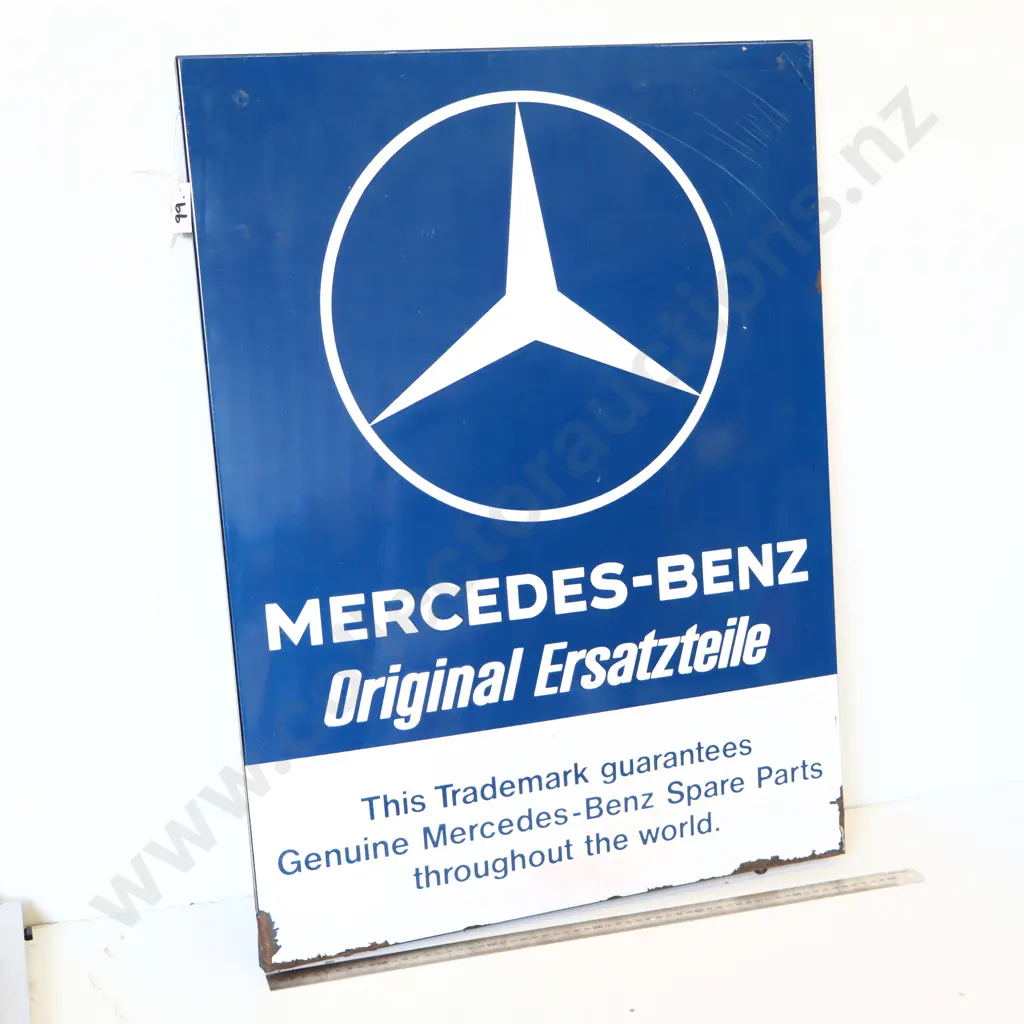 Mercedes-Benz “Original Ersatzteile” Enamel Sign Image 1++