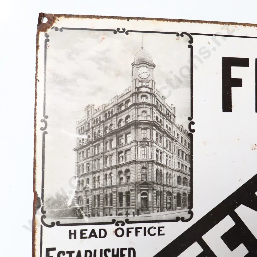 Queensland Insurance Company Enamel Sign Image 1++