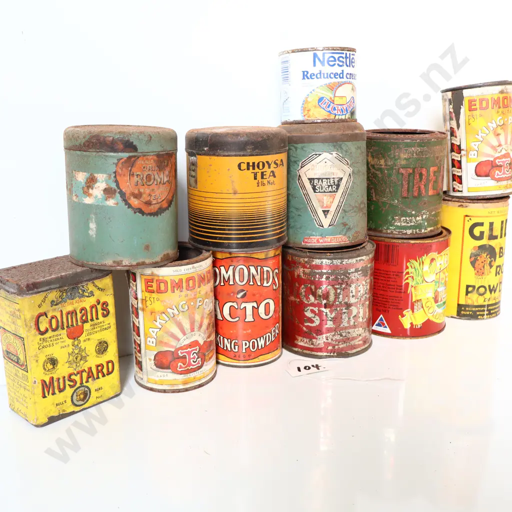 Mixed Lot Vintage Grocery & Household Tins Image 1++