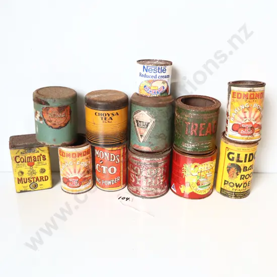 Mixed Lot Vintage Grocery & Household Tins