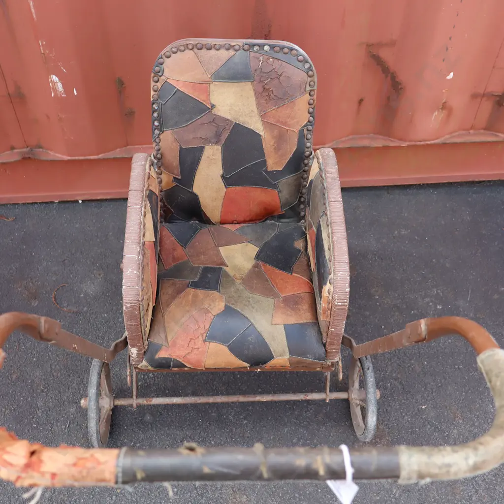 Vintage Pram / Stroller with Wicker Seat Image 1++