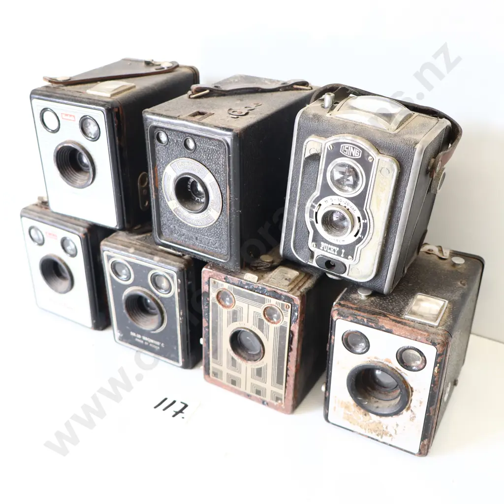 Vintage Box Camera Collection incl. Kodak, Coronet & Ising Image 1++