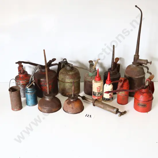 Assorted Vintage Oil Cans