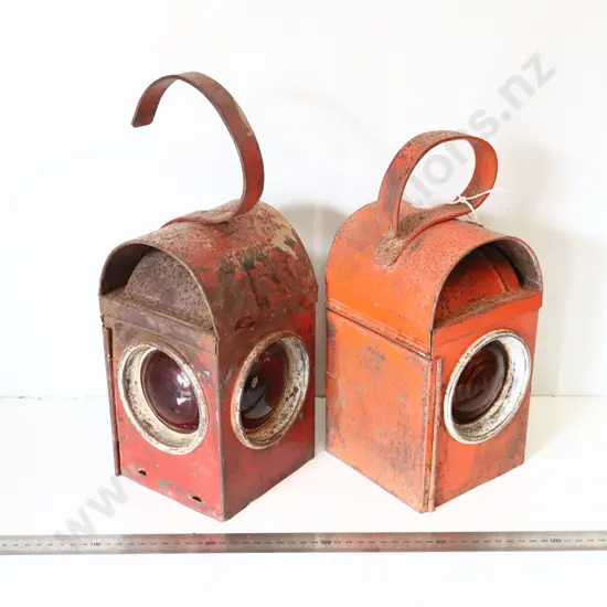 Pair of Vintage Railway/Signal Lamps
