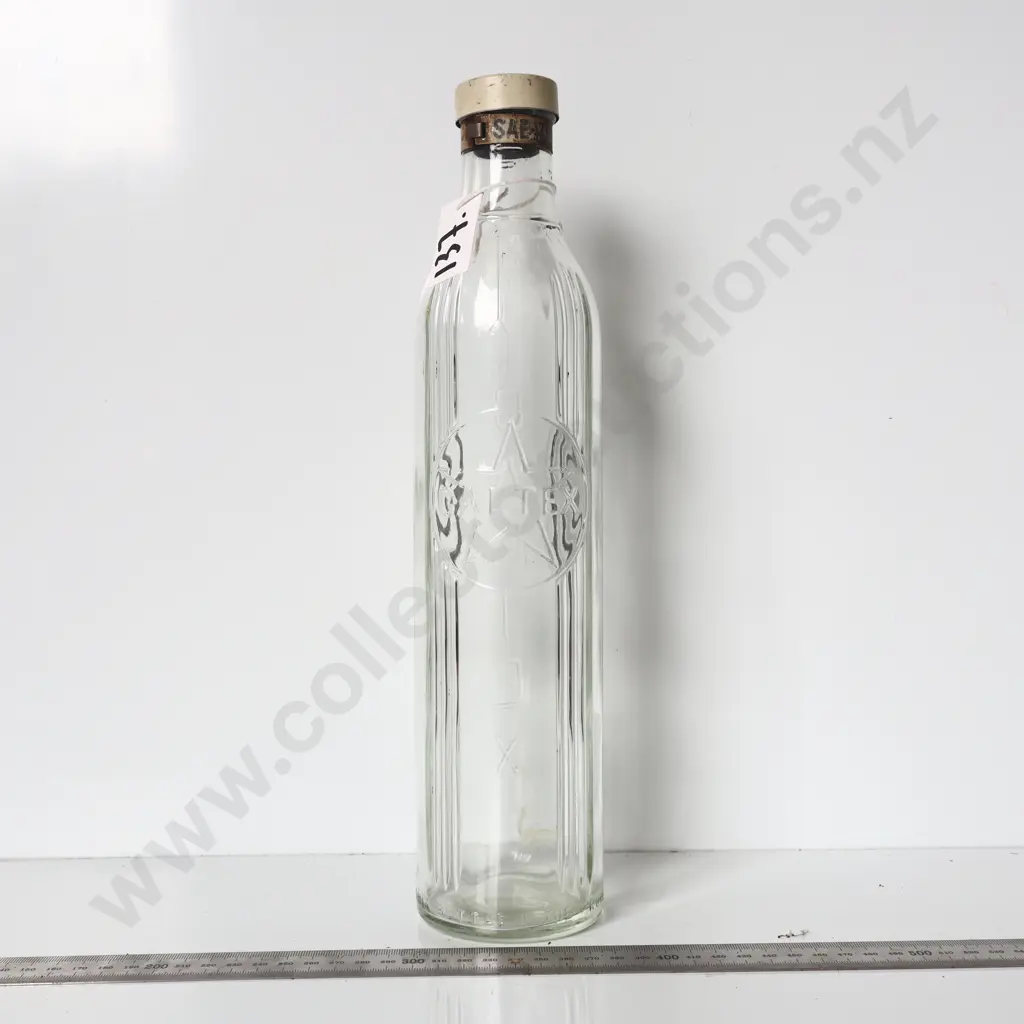 Caltex Embossed Glass Oil Bottle Image 1++