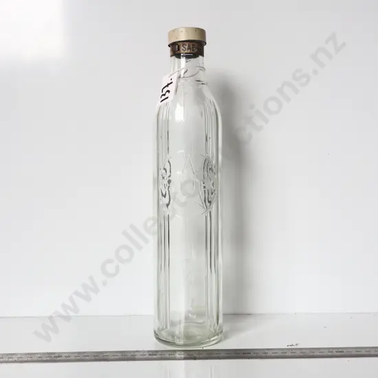 Caltex Embossed Glass Oil Bottle