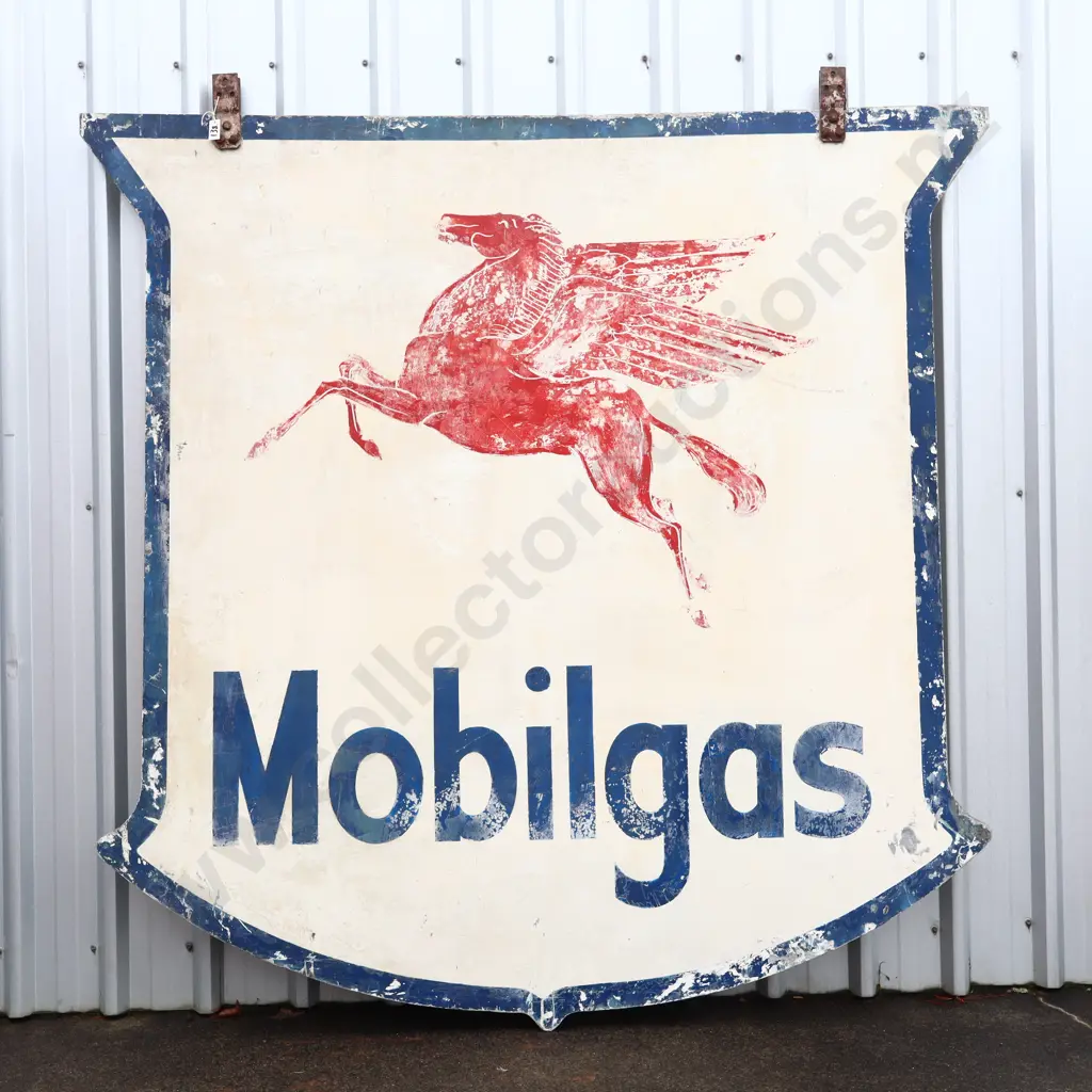 LARGE Mobiloil Pegasus Double Sided Advertising Sign Image 1++