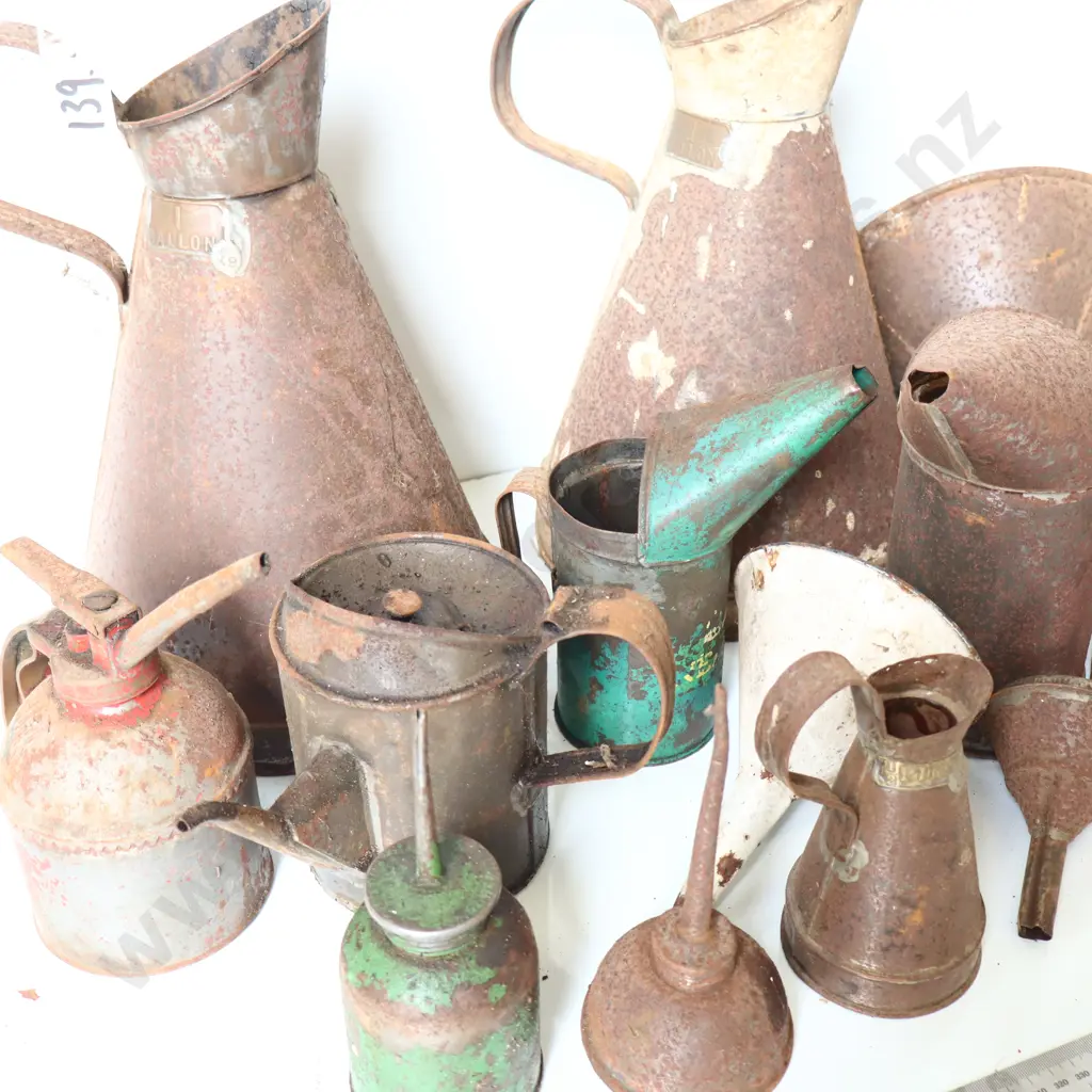 Large Collection of Vintage Oil Pourers & Funnels Image 1++