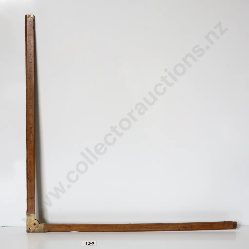 Large Vintage Carpenters Folding Square / Measuring Rule Image 1++