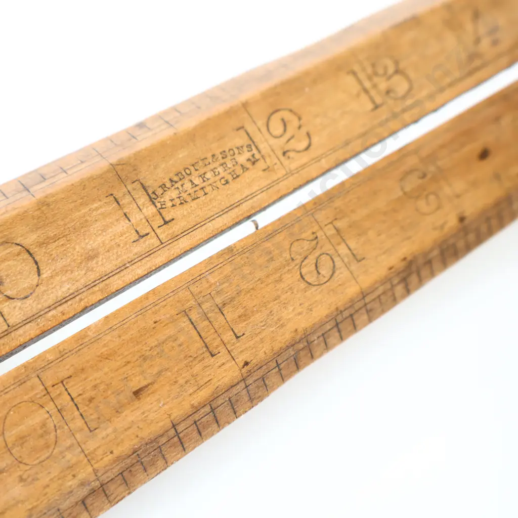 Large Vintage Carpenters Folding Square / Measuring Rule Image 1++