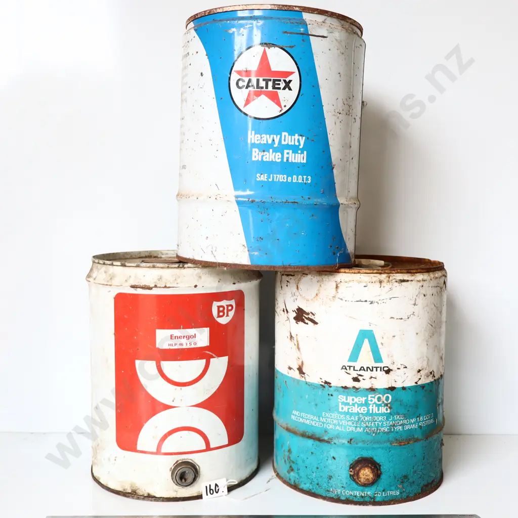 Vintage Oil Drum Collection (Caltex, BP, Atlantic) Image 1++