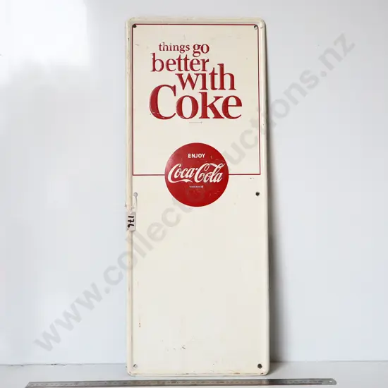 Coca-Cola Things Go Better With Coke Tin Sign