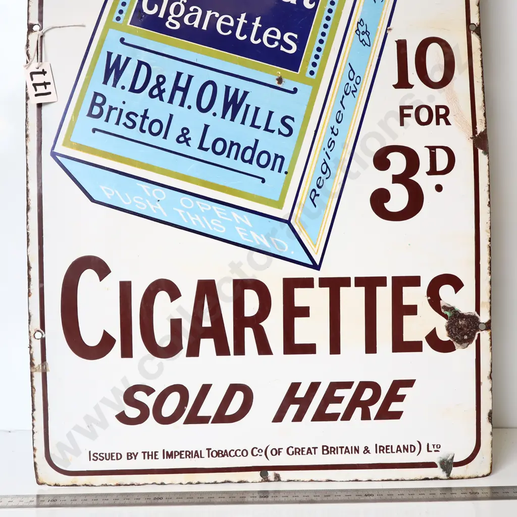 Capstan Navy Cut Cigarettes Enamel Sign Image 1++
