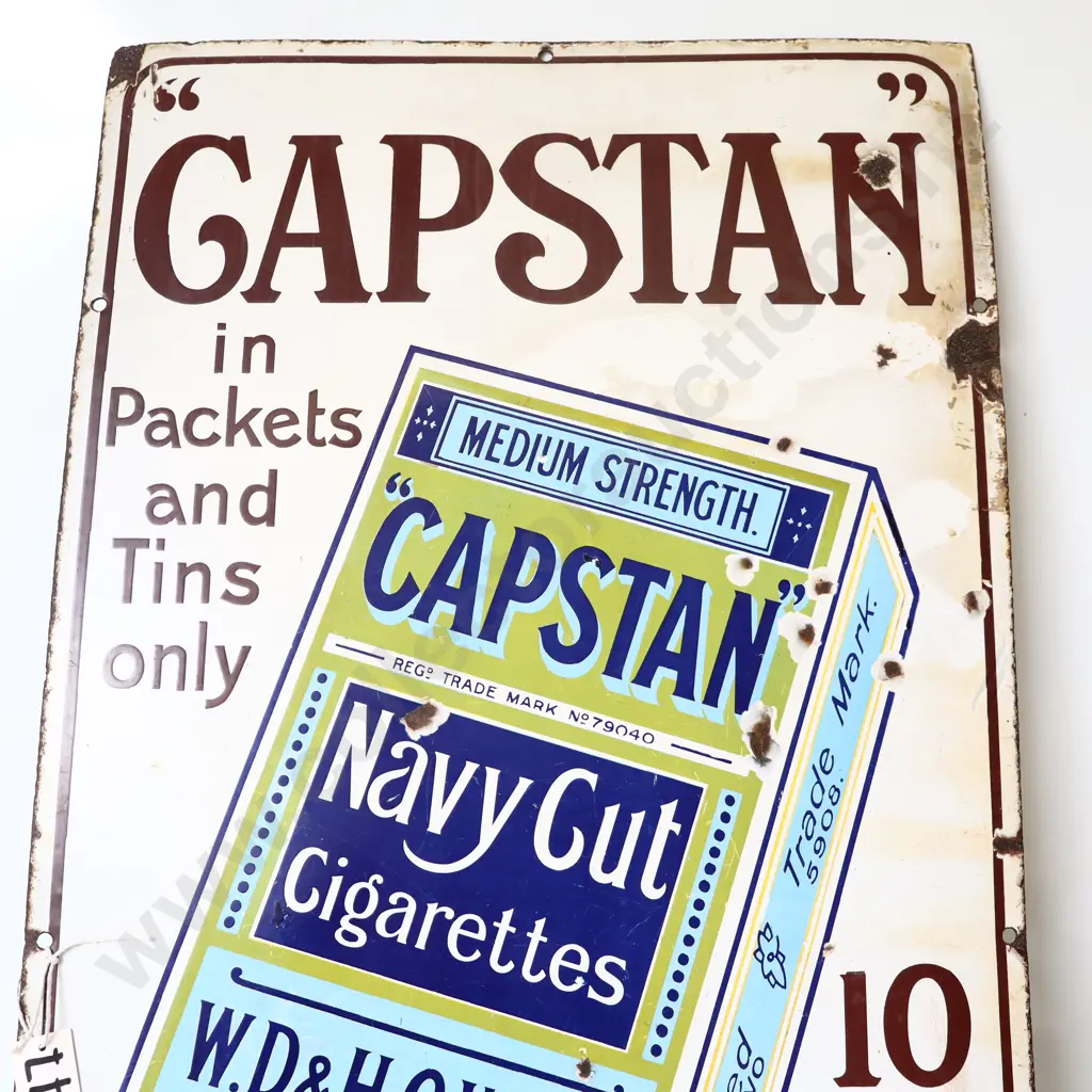 Capstan Navy Cut Cigarettes Enamel Sign Image 1++