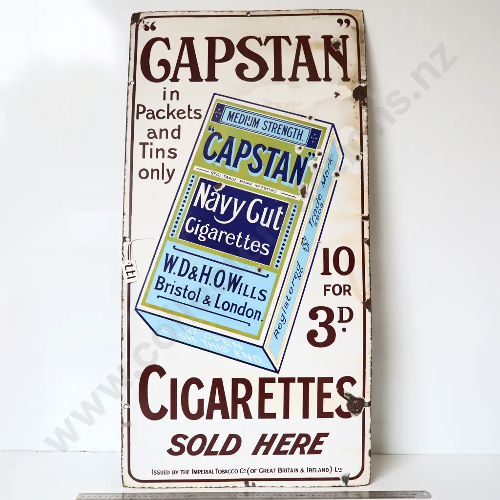 Capstan Navy Cut Cigarettes Enamel Sign Image 1++