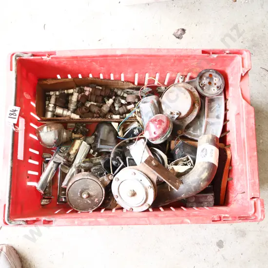 Mixed Automotive Parts & Spark Plugs Crate