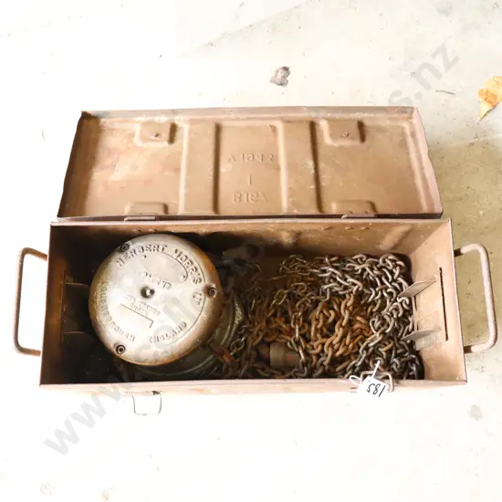 Herbert Morris Chain Hoist in Metal Case