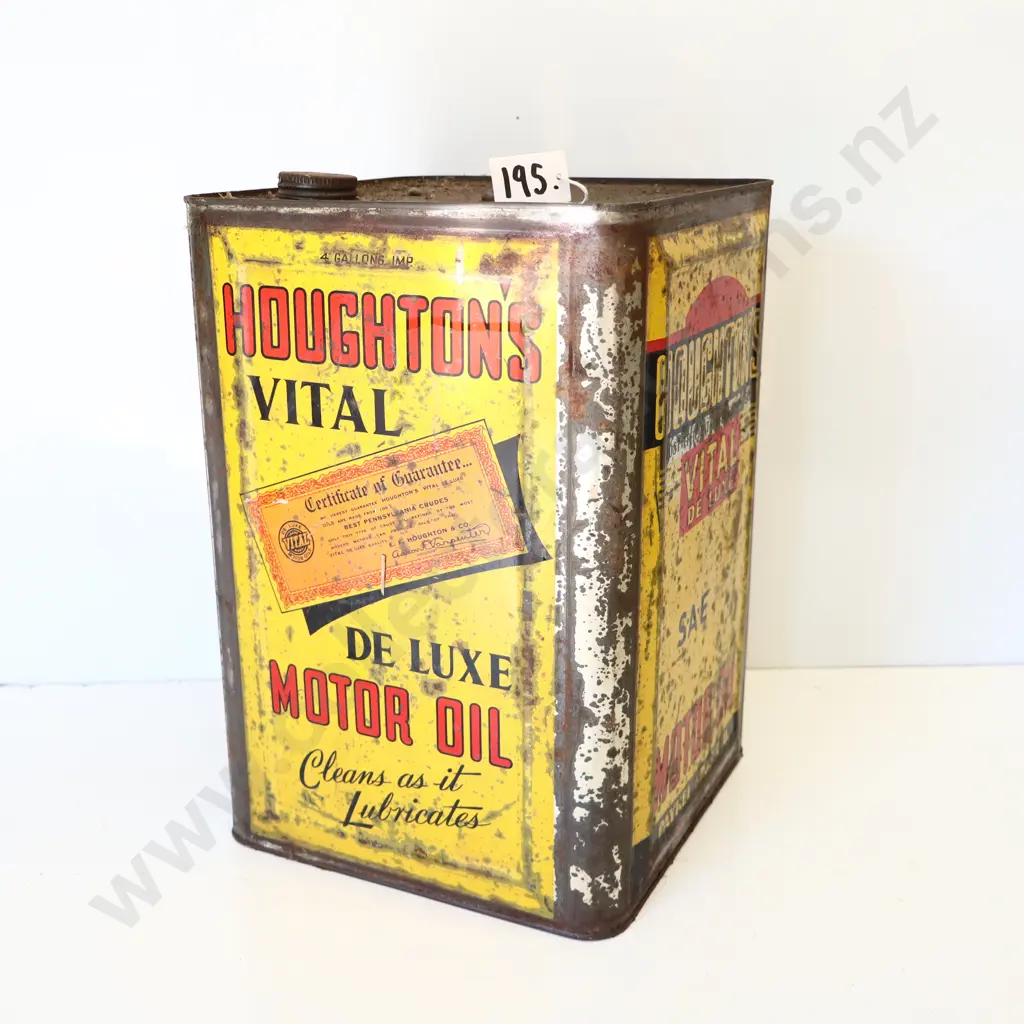 Houghtons Vital De Luxe Motor Oil Tin Image 1++