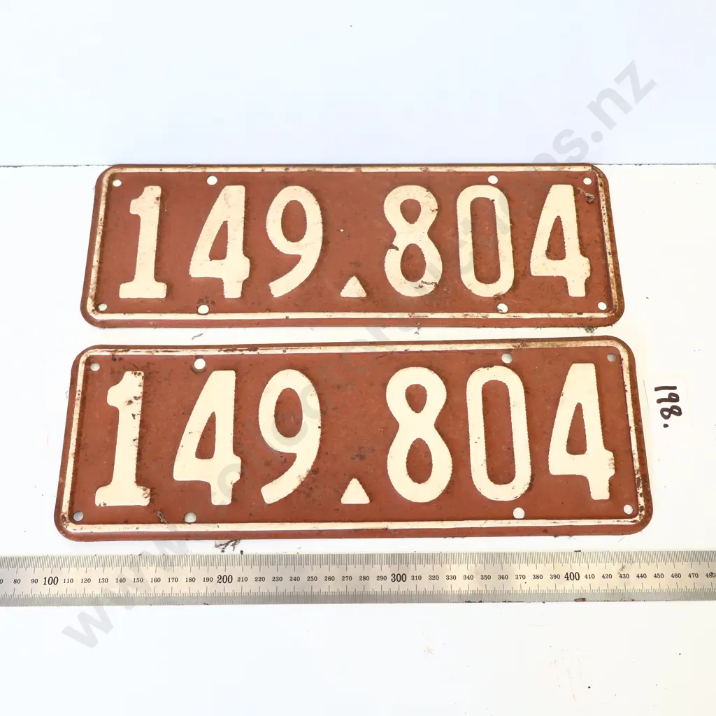 RARE 1940 - 1941 Vintage Number Plates Pair Image 1++