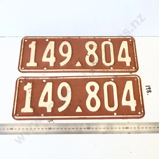RARE 1940 - 1941 Vintage Number Plates Pair