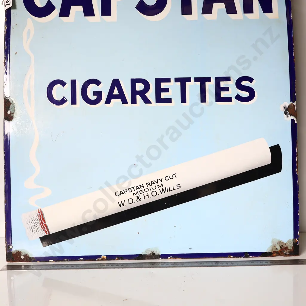 Wills Capstan Cigarettes Enamel Sign Image 1++