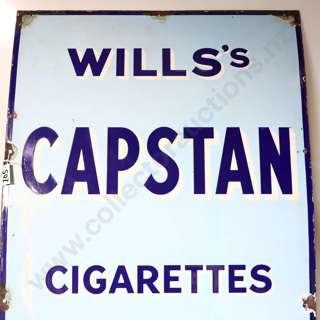 Wills Capstan Cigarettes Enamel Sign Image 1++