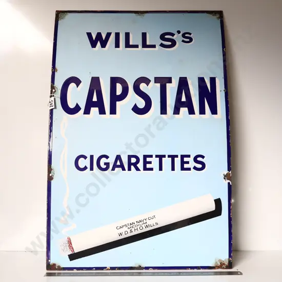 Wills Capstan Cigarettes Enamel Sign