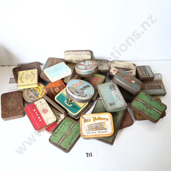 Collection of Vintage Tobacco Tins