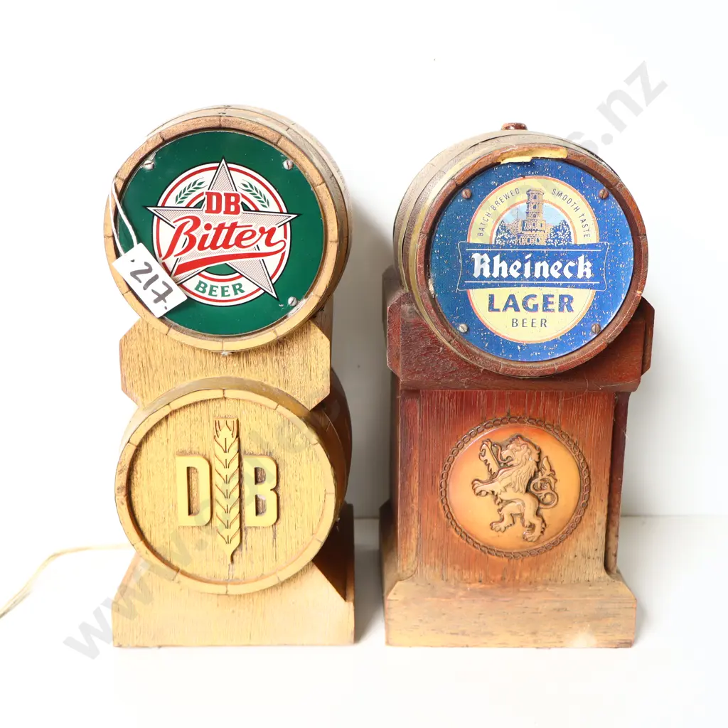 Pair of Vintage Beer Tap Handles - DB & Rheineck Image 1++