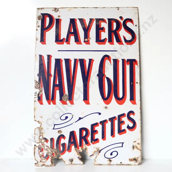 Players Navy Cut Enamel Sign