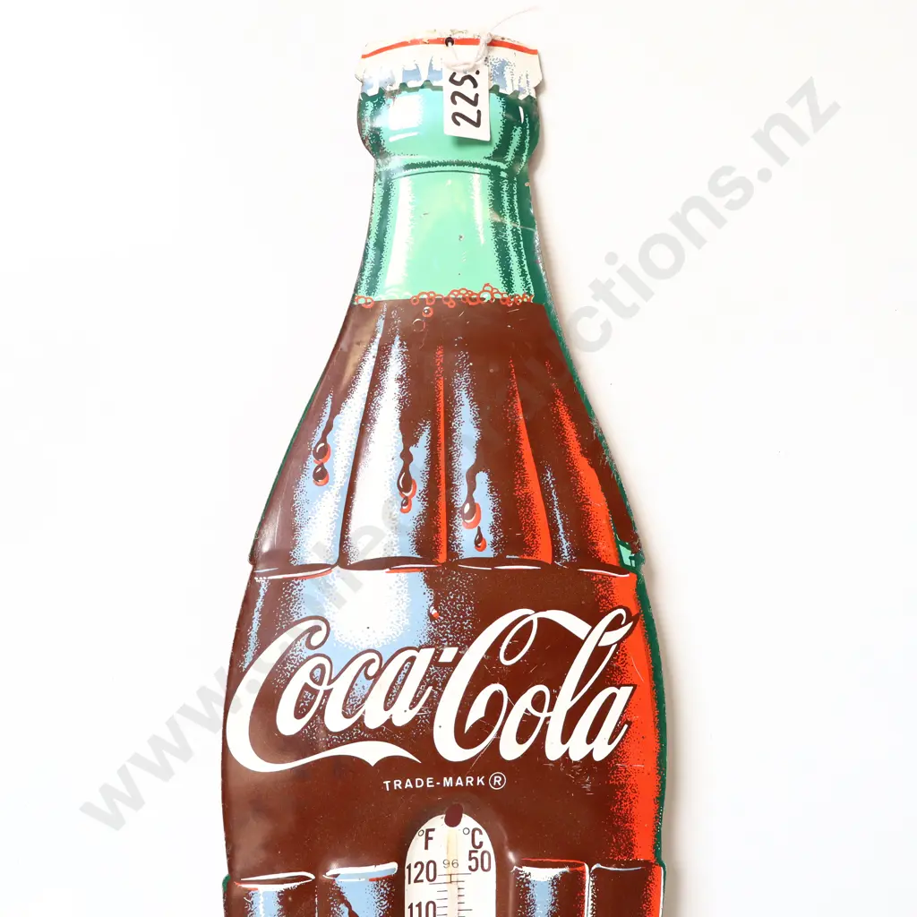 Coca-Cola Bottle Thermometer Sign Image 1++