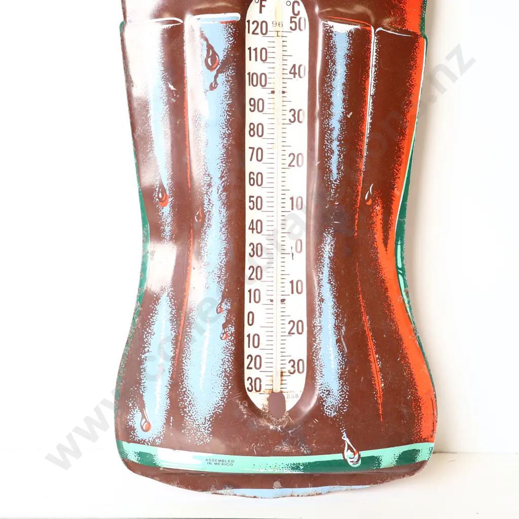 Coca-Cola Bottle Thermometer Sign Image 1++