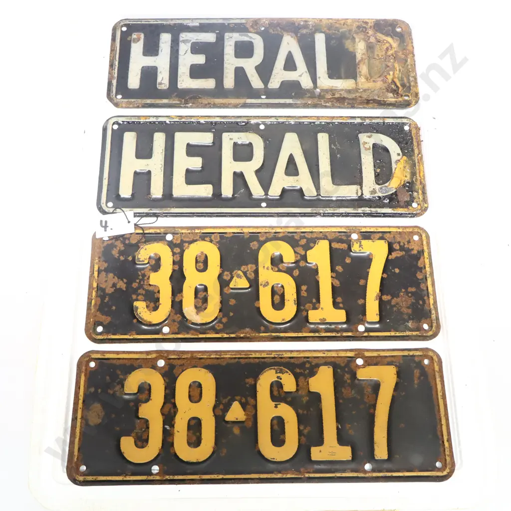 Herald and 1931 1932 Number Plates Image 1++