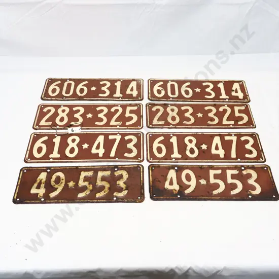 Collection of Vintage Number Plates