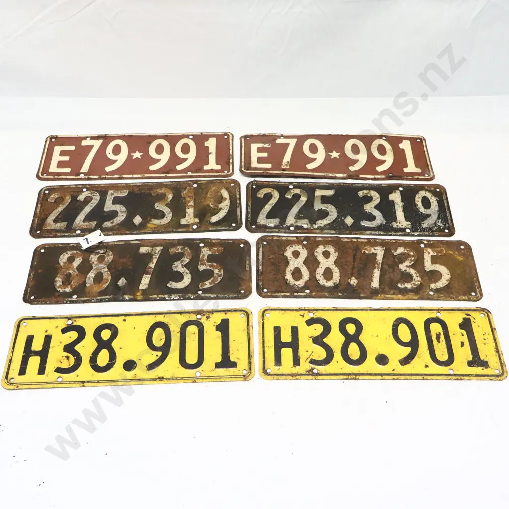 Collection of Vintage Number Plates Image 1++