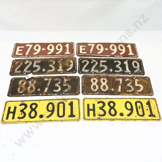 Collection of Vintage Number Plates