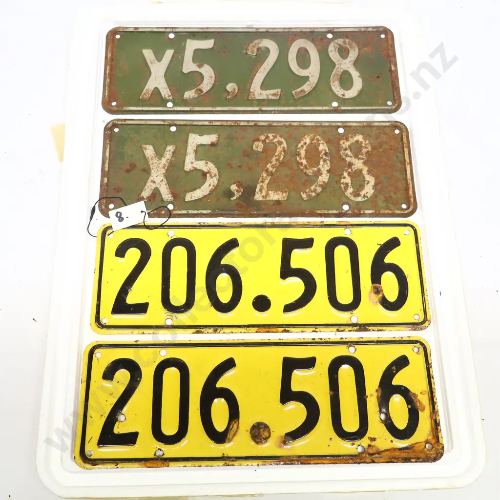 Vintage Number Plates 1935 1936 And 1961 1966 Image 1++