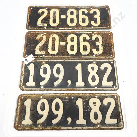 Vintage Number Plates 1926 1927 And 1951 1956