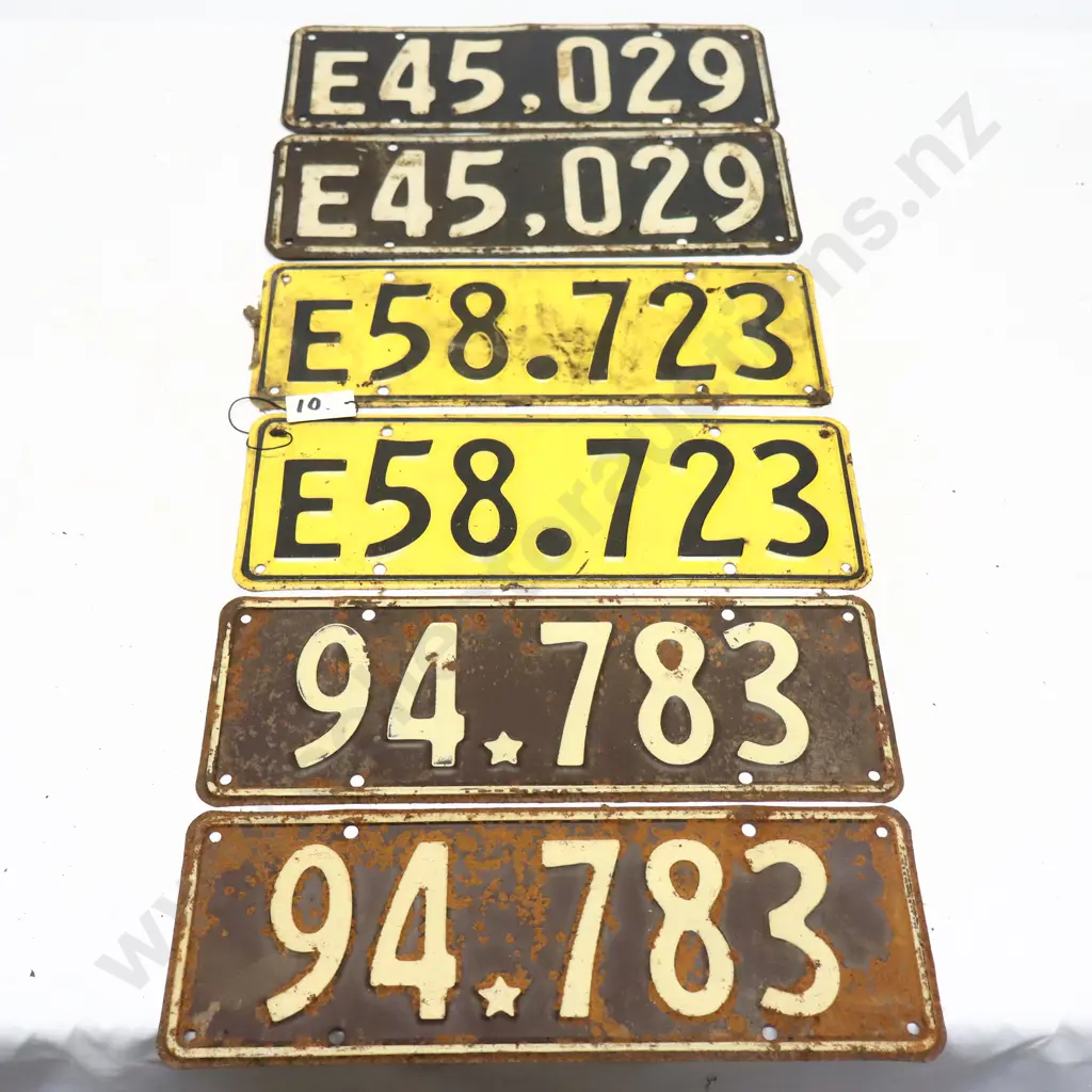Collection of Vintage Number Plates Image 1++