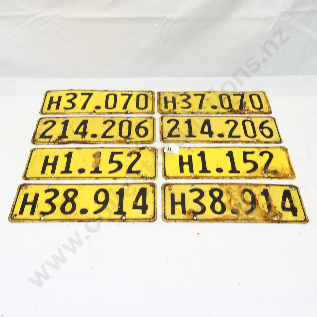 Vintage Number Plates 1961 1966 Image 1++