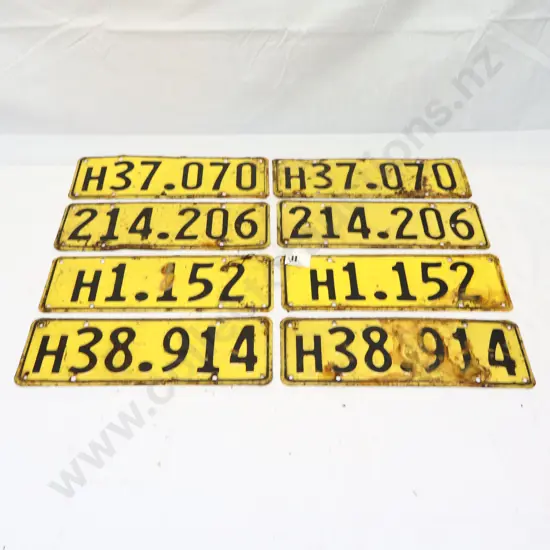 Vintage Number Plates 1961 1966