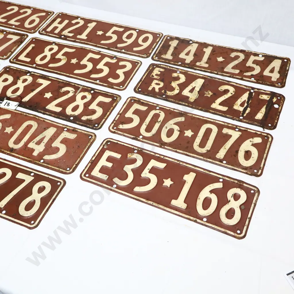 Large Collection of Vintage Number Plates 1956 1961 Image 1++