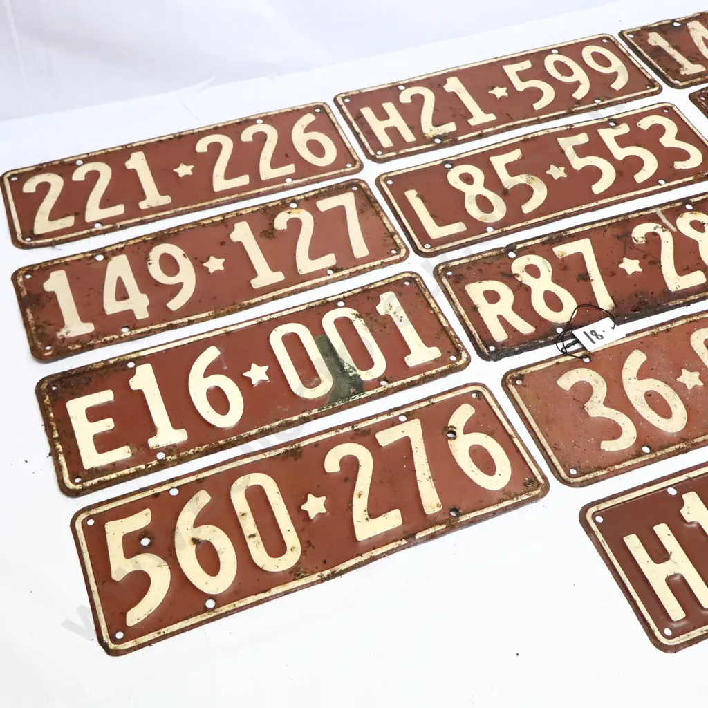 Large Collection of Vintage Number Plates 1956 1961 Image 1++