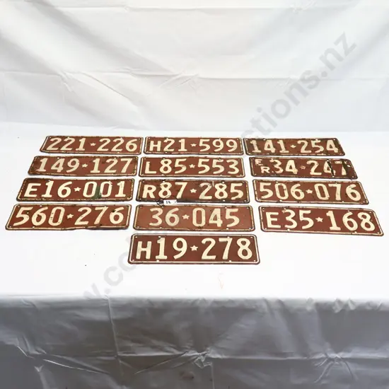 Large Collection of Vintage Number Plates 1956 1961